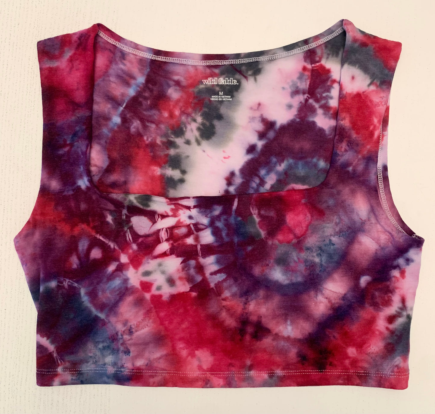 Magenta Geode Crop Tank Top