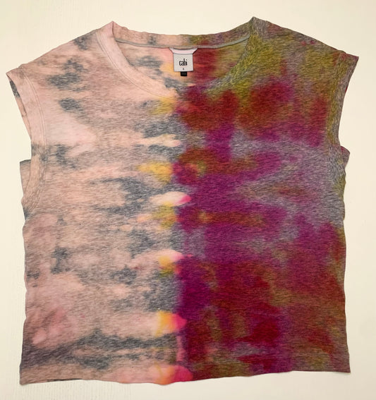 Split tie-dye Sweatshirt Blouse