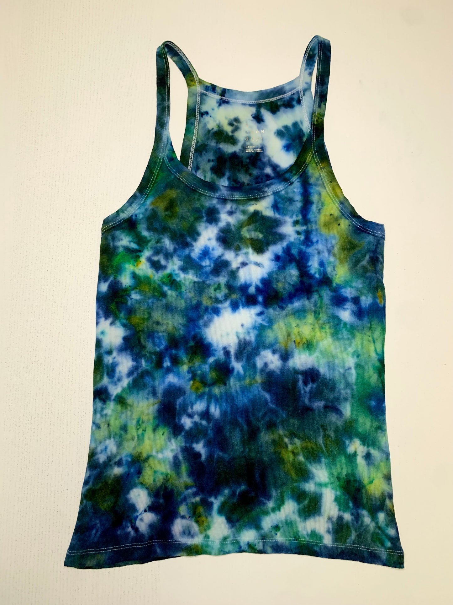 Green Tie-dye Tank Top